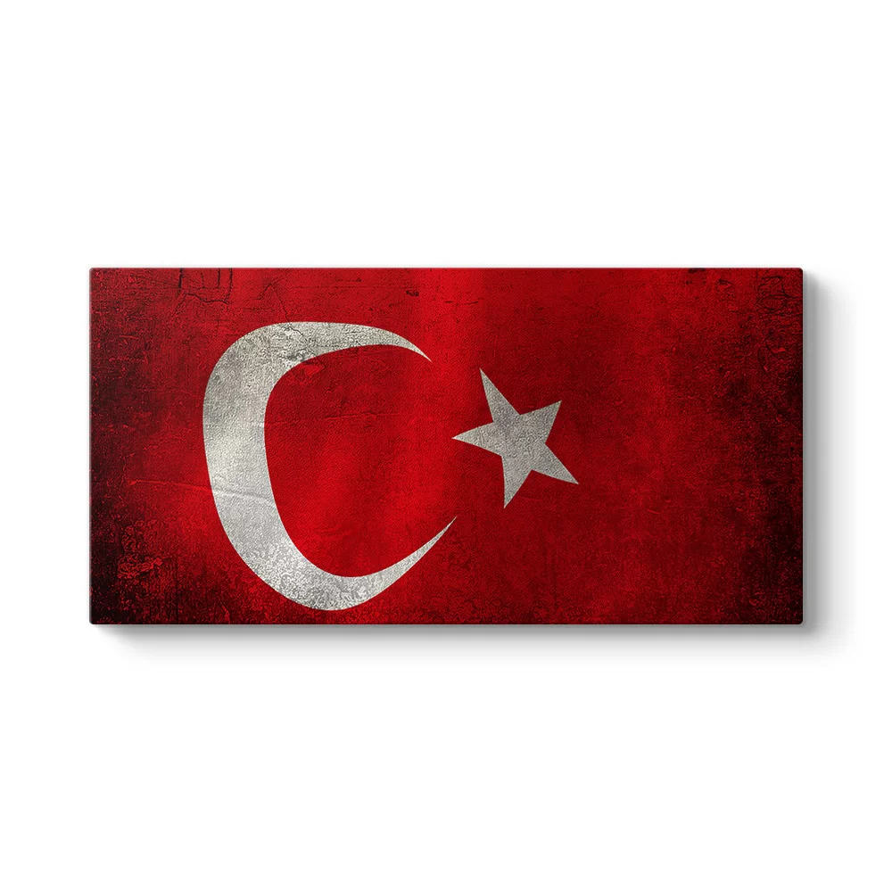 Eskitme Türk Bayrağı Tablosu - Model 5